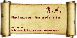 Neuheiser Annamária névjegykártya